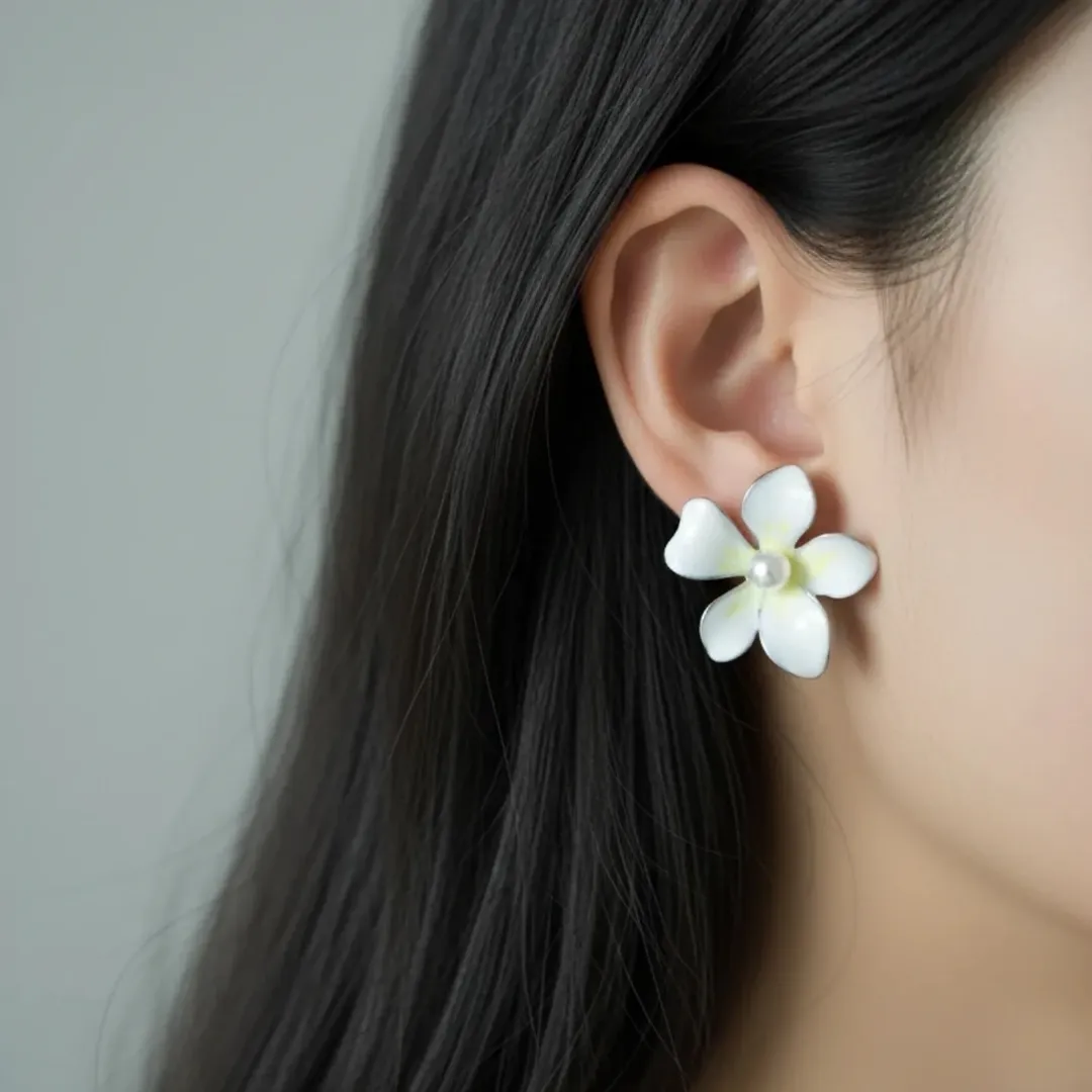 گوشواره گل میناکاری