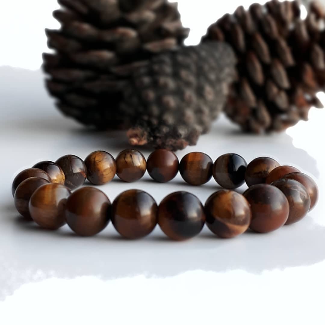 دستبند سنگ چشم ببر براق